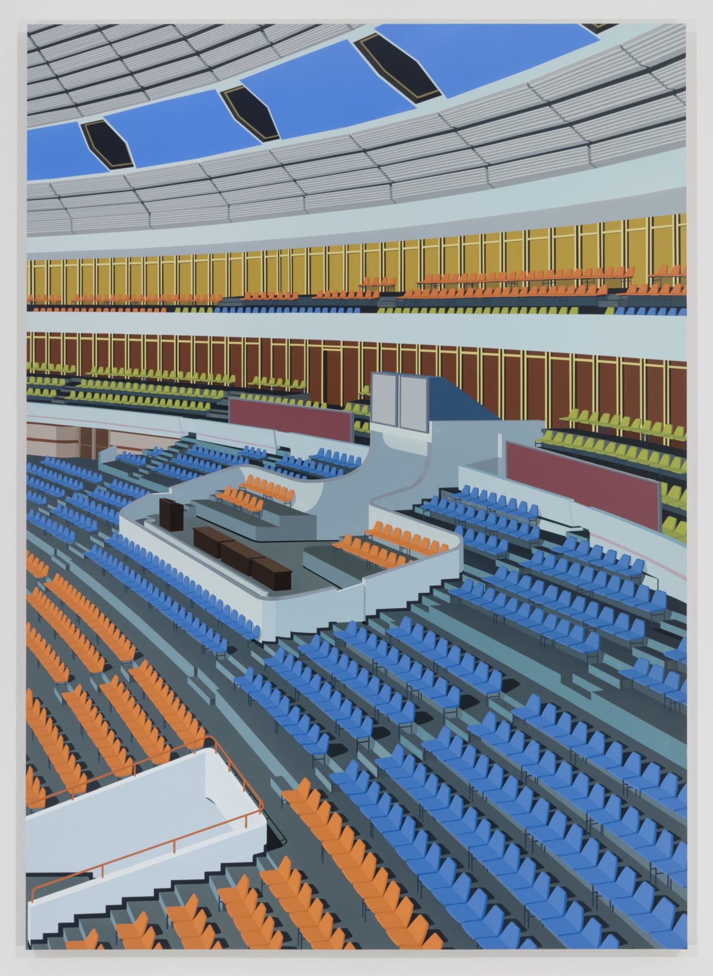 Depiction of a large but empty stadium.