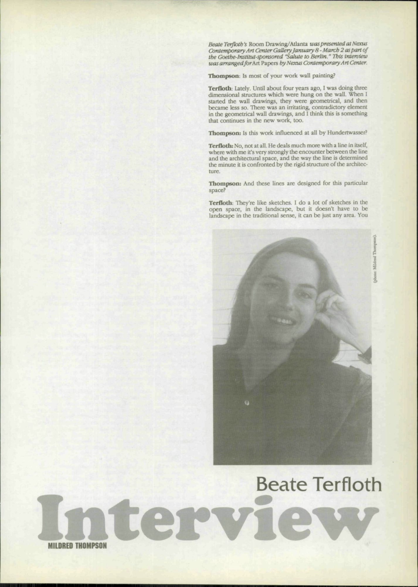 Transcript of interview with Beate Terfloth