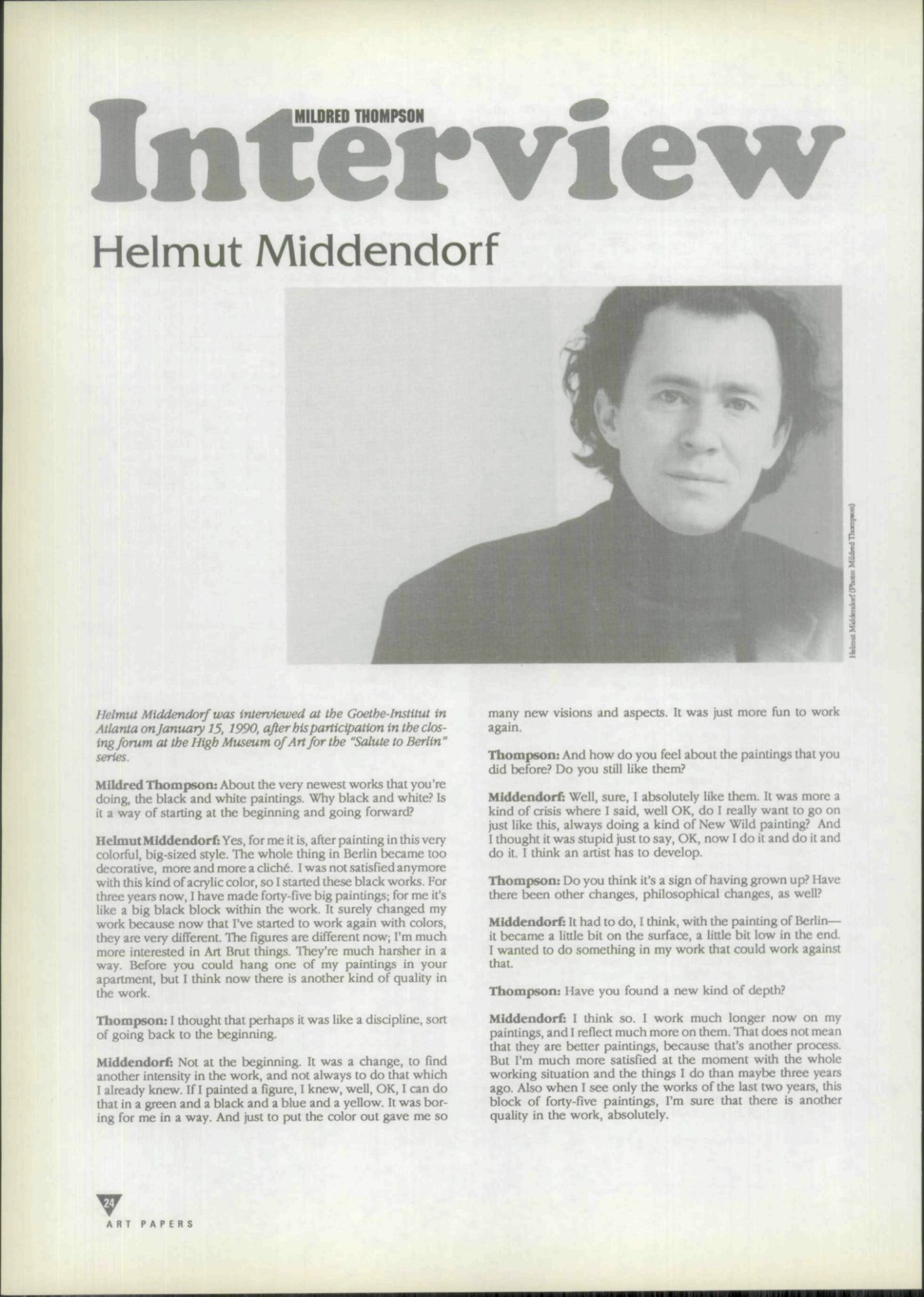 Transcript of Helmut Middendorf Interview