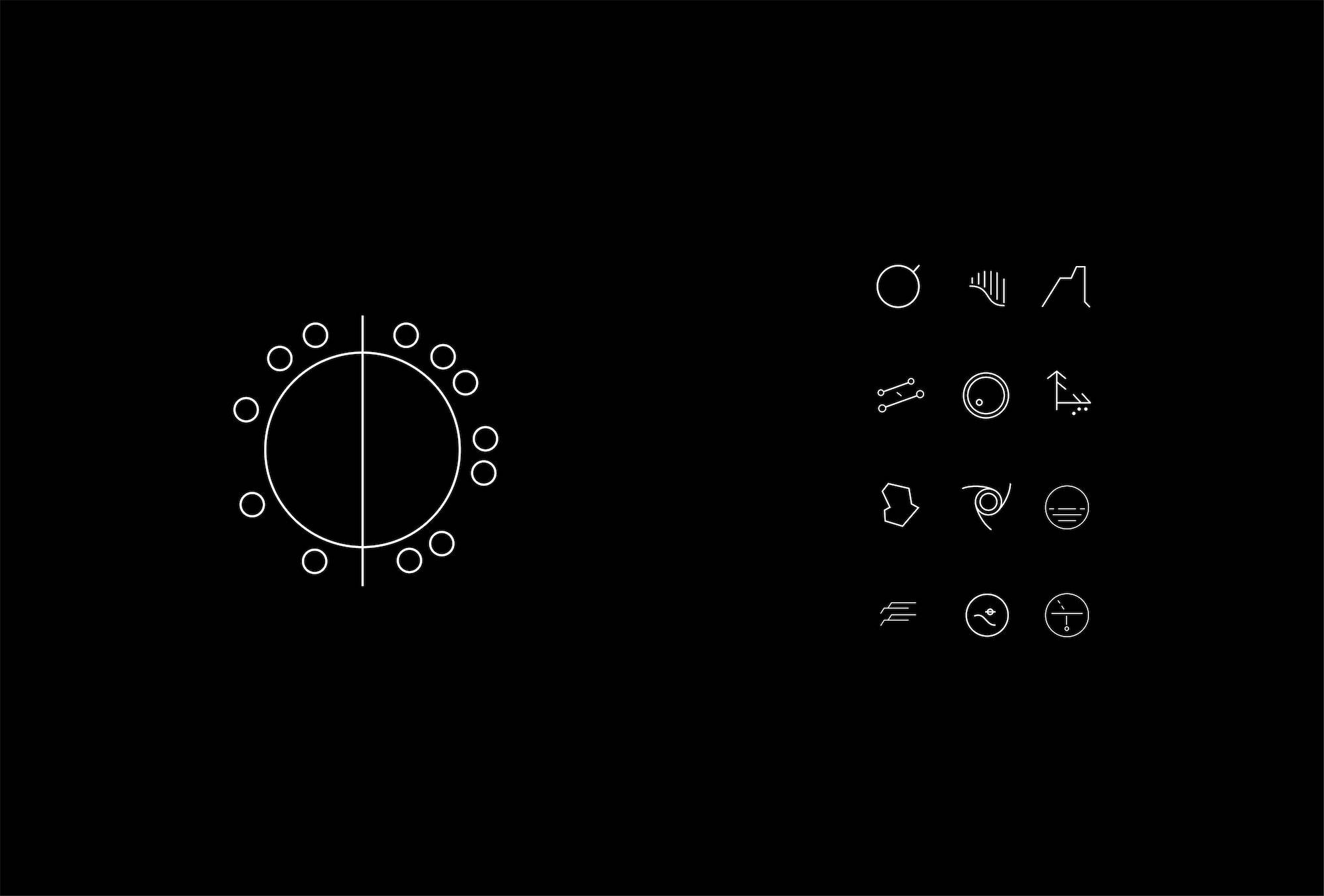 Symbols representing the Twelve Earths.