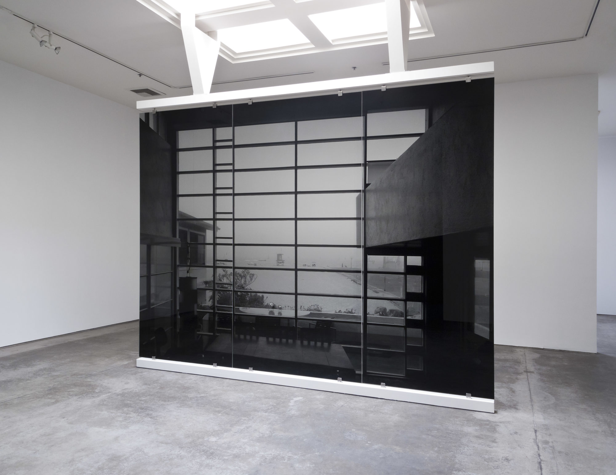 A wide installation view of Veronika Kellndorfer's, Lovell Beach House, 2008.