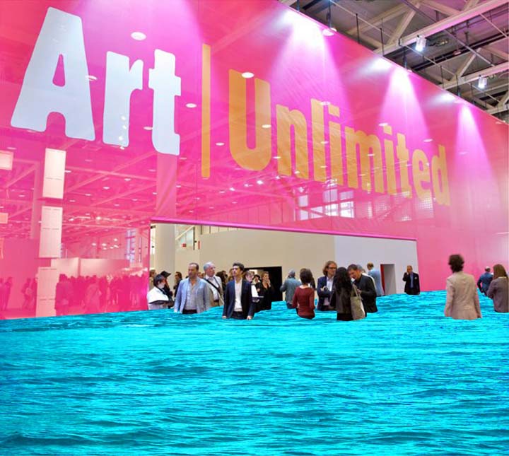 A VR image of the Art Basel 2012 lobby in Miami Beach.