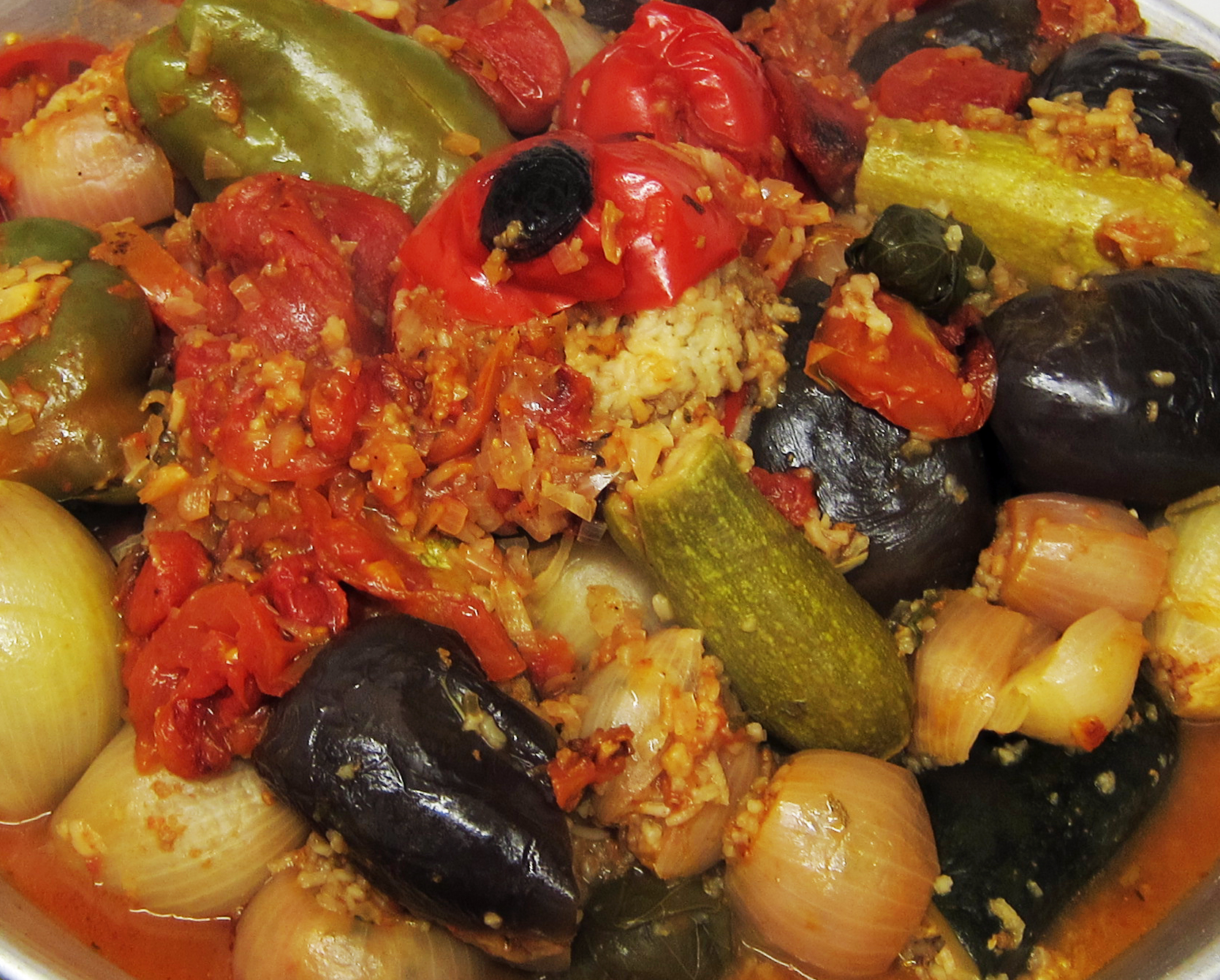 A closeup image of a traditional middle eastern dish.
