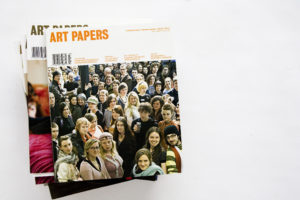 A stack of ART PAPERS issues