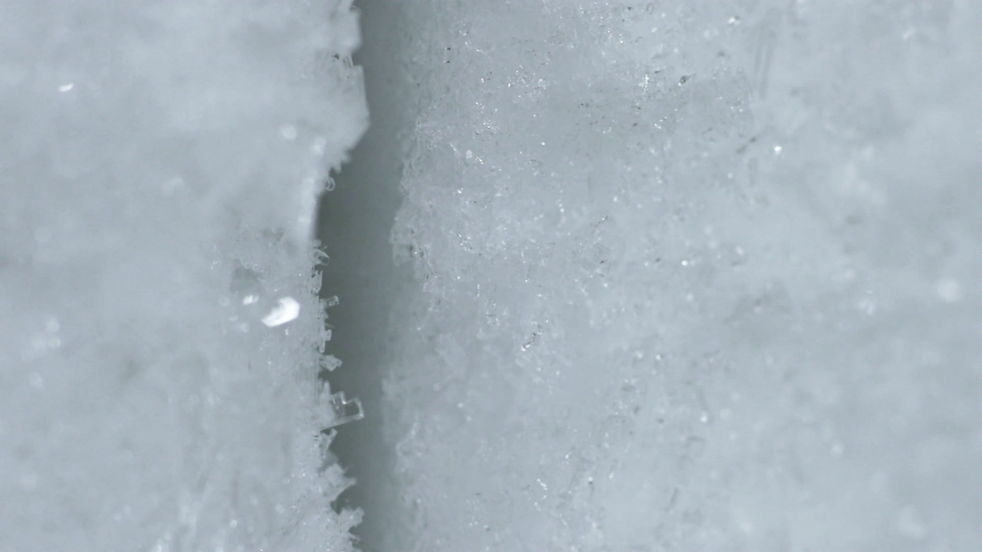 video still closeup of snow