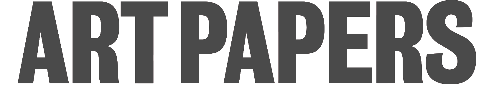 ART PAPERS logo in dark gray on transparent background