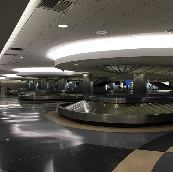 empty baggage claim terminal