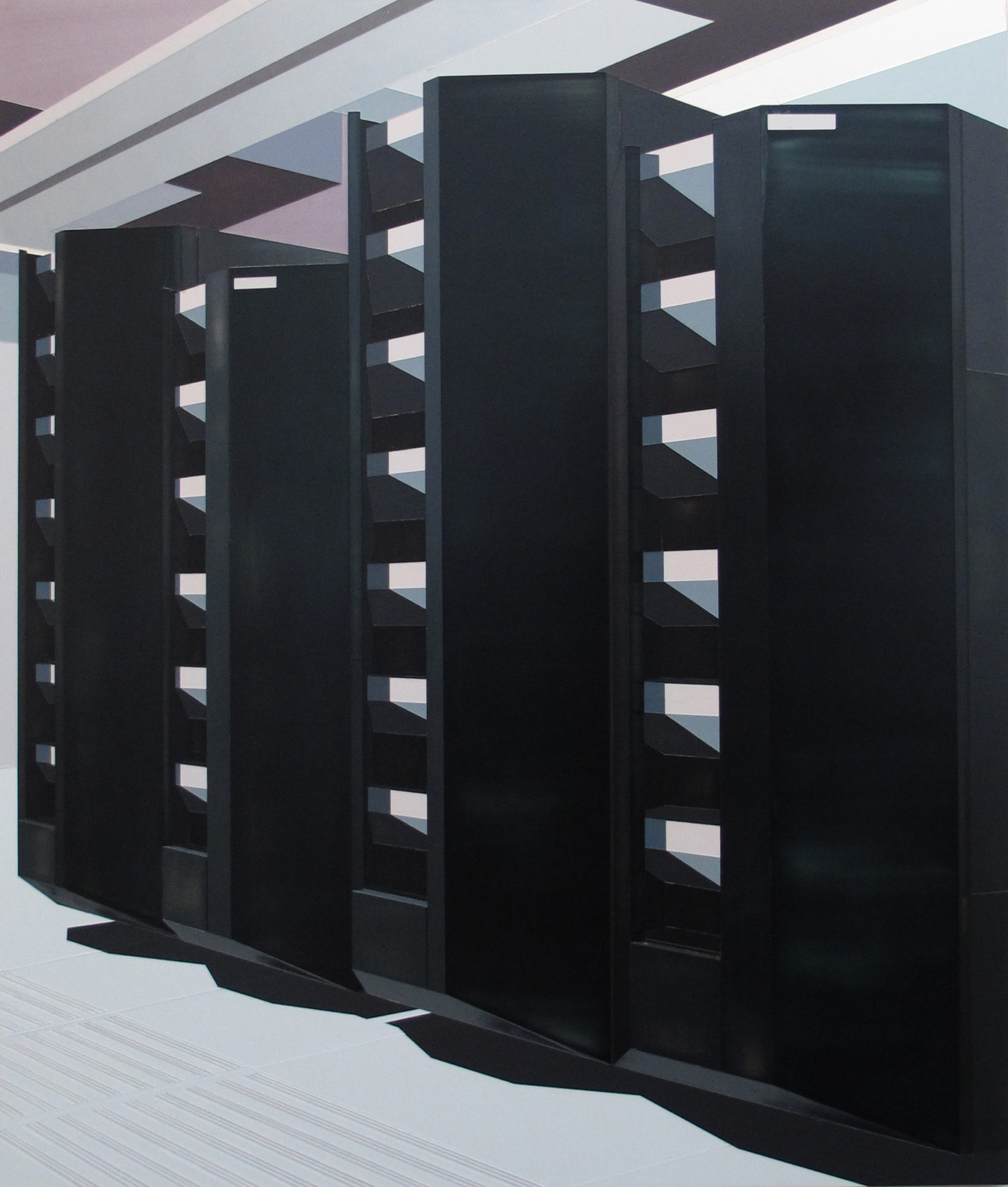 painting of large servers