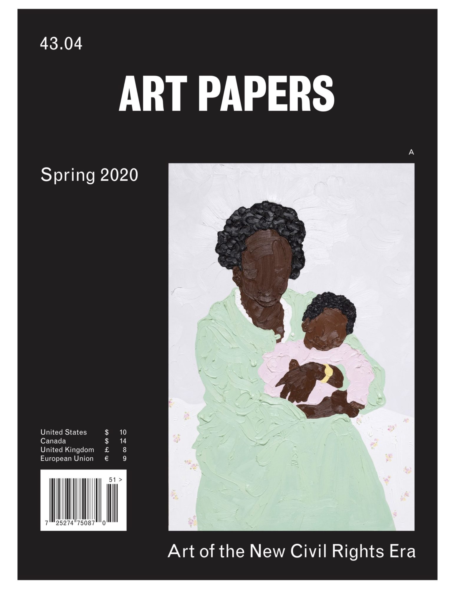 a digital image of the ART PAPERS 43.04 Spring 2020 issue entitled 'Art of the New Civil Right's Era'