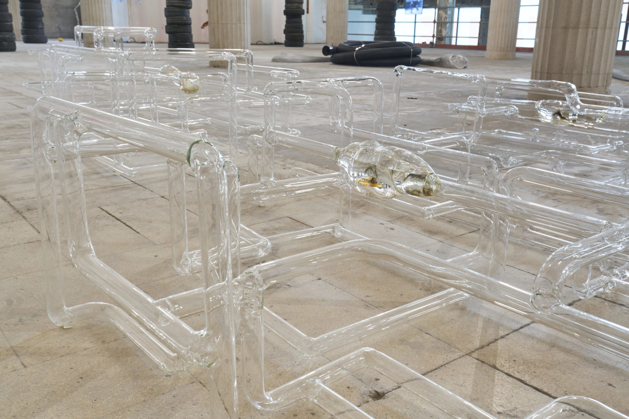An installation view of Jes Fan's 