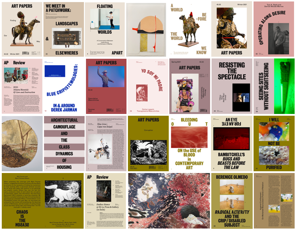 This is a collage of magazine covers, artworks, and stories from 2021.