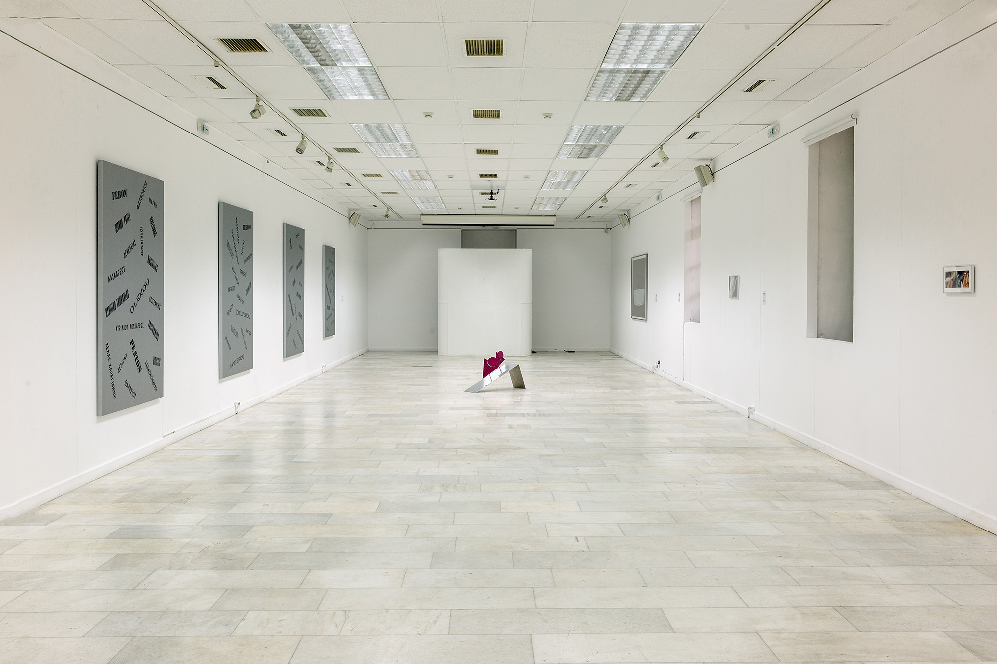 An installation view from Artist Rallou Panagiotou's Pocket Microclimate show at the City of Athens Arts Centre